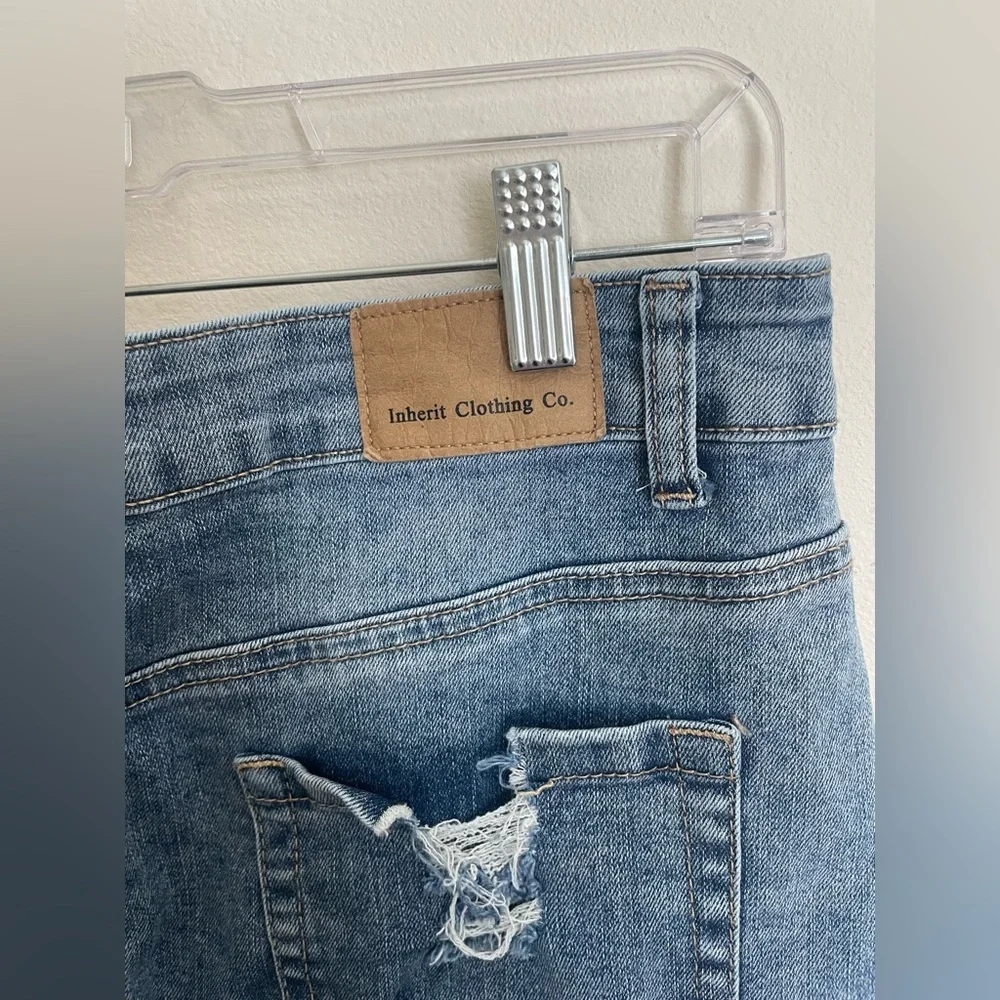 High Rise Denim Midi Skirt- EUC - Picture 5 of 6